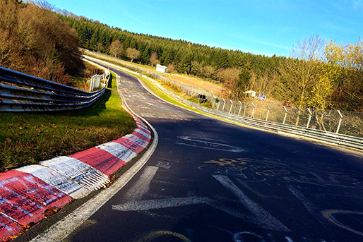 Tourist drives Nürburgring Nordschleife